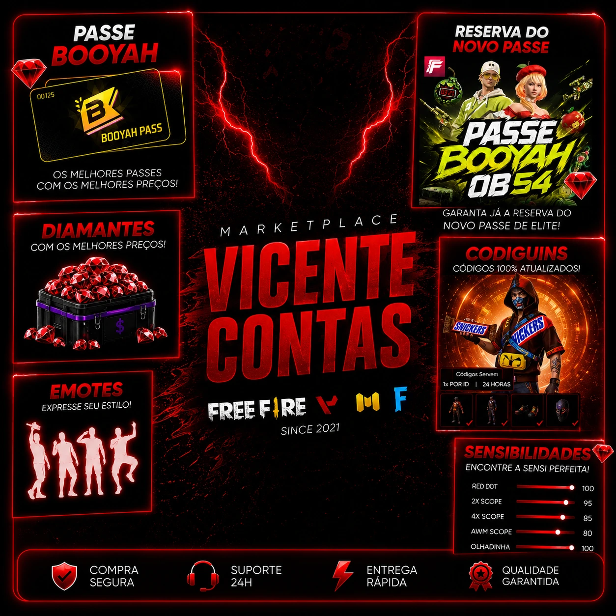 vicentizada — tudo para Free Fire
